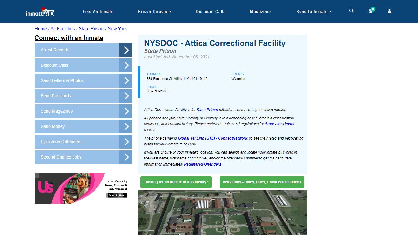 NYSDOC - Attica Correctional Facility & Inmate Search - Attica, NY